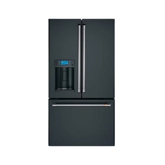 Cafe Counter-depth 22.2-cu ft Smart French Door Refrigerator with Ice Maker, Water and Ice Dispenser (Matte Black) ENERGY STAR "CYE22TP3MD1"