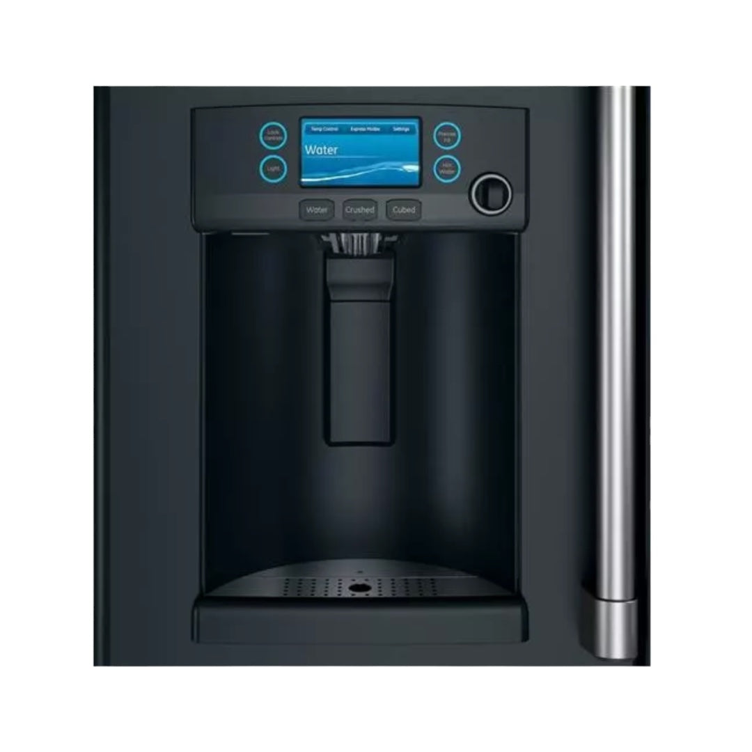 Cafe Counter-depth 22.2-cu ft Smart French Door Refrigerator with Ice Maker, Water and Ice Dispenser (Matte Black) ENERGY STAR "CYE22TP3MD1"