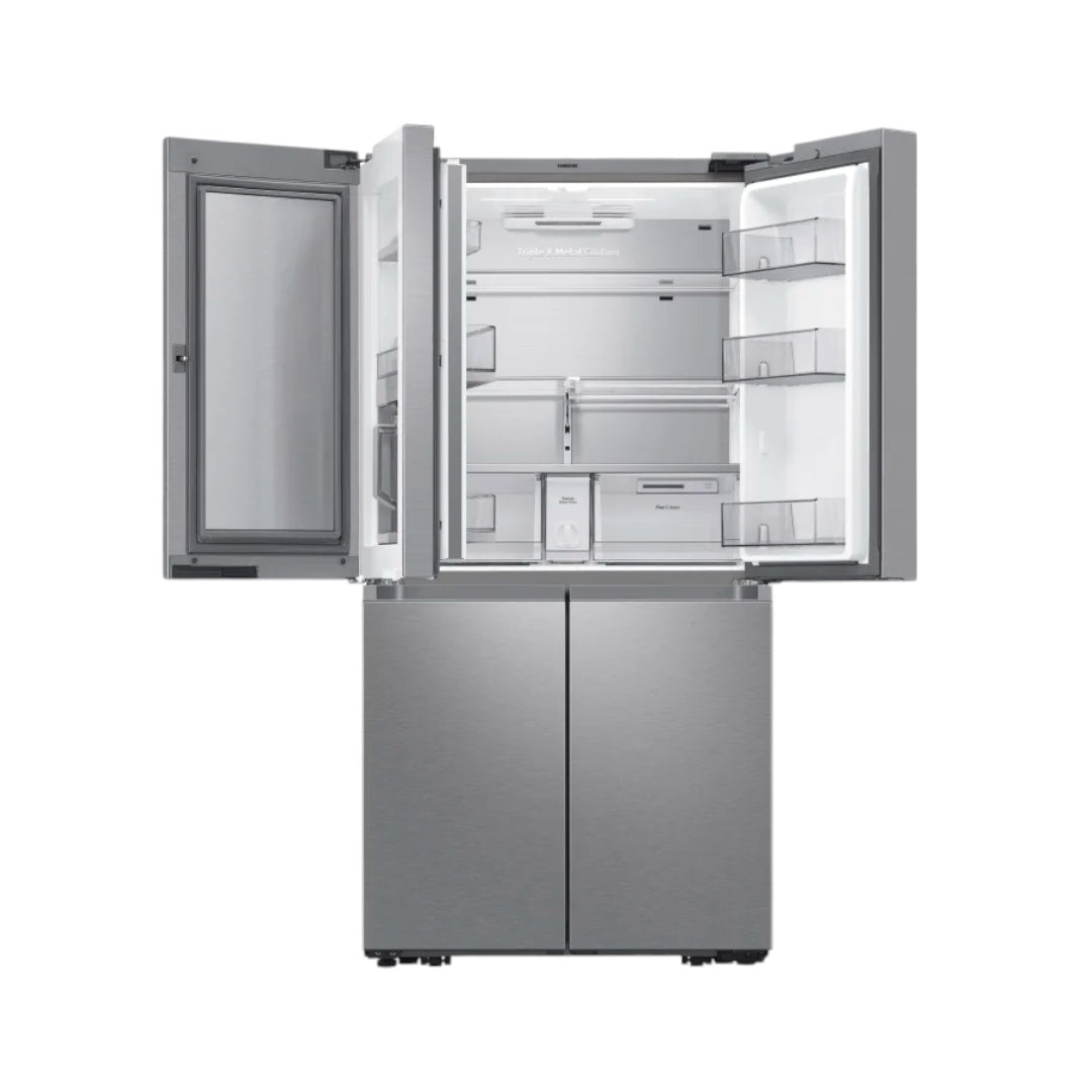 Samsung Counter Depth 4-Door Flex Smart Refrigerator with 22.8 cu. ft. Capacity, Beverage Center, Dual Ice Maker, FlexZone, FlexCrisper, Triple Cooling System, Wi-Fi Enabled (Fingerprint Resistant Stainless Steel) "RF23A9671SR"