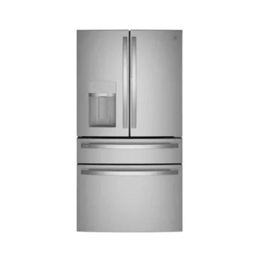 GE Profile 4-Door French Door Smart Refrigerator with 27.9 Cu. Ft. Capacity, Door in Door, Adjustable Temperature Drawer, LED Light Wall, Enhanced Shabbos Mode Capable, WiFi, Filtered Water/Ice Dispenser, ENERGY STAR "PVD28BYNFS"