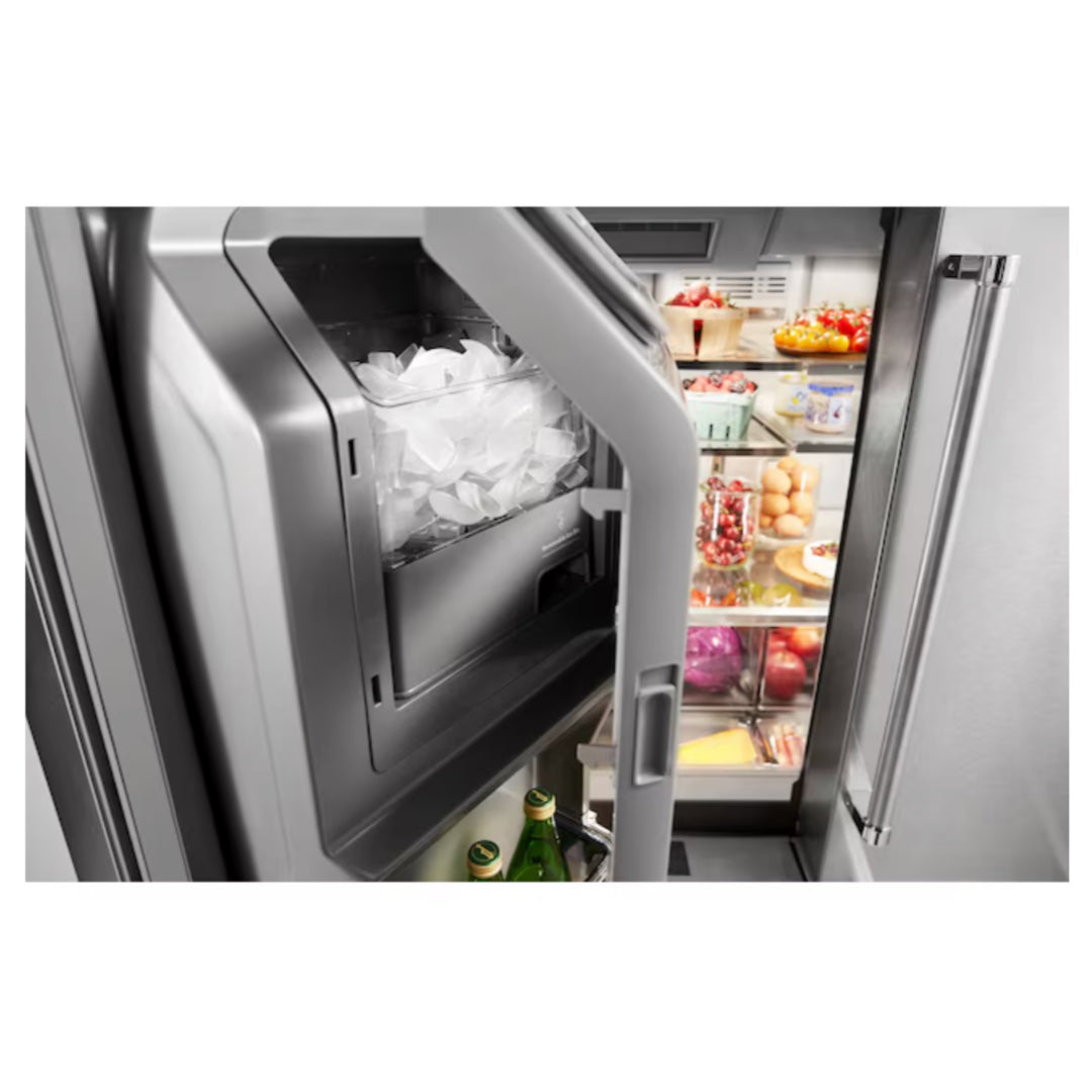 KitchenAid 25.8-cu ft 5-Door French Door Refrigerator with Ice Maker, Water and Ice Dispenser (Stainless Steel) "KRMF706ESS"