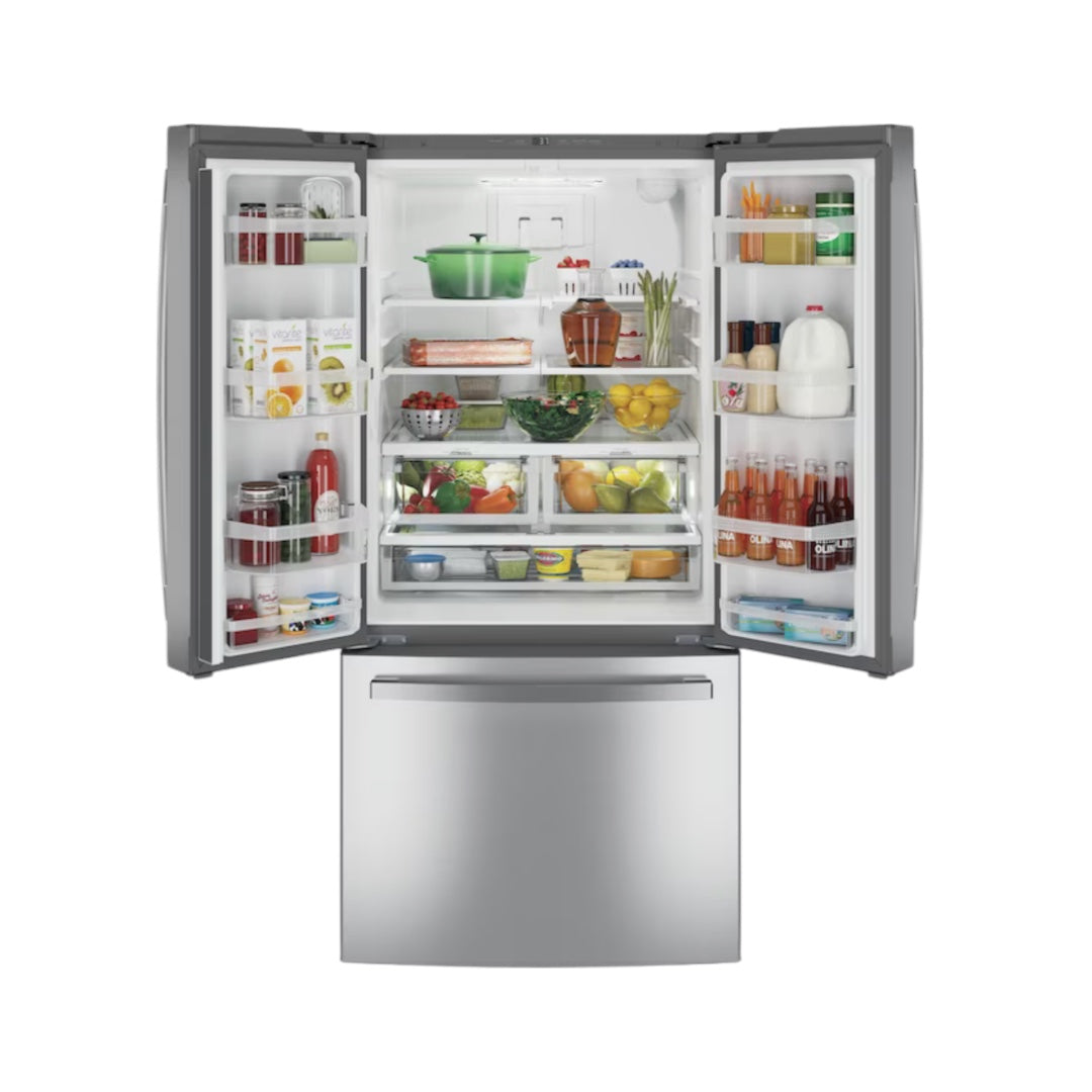 GE 24.8-cu ft French Door Refrigerator with Ice Maker and Water dispenser (Stainless Steel) ENERGY STAR "GNE25JYKFS"