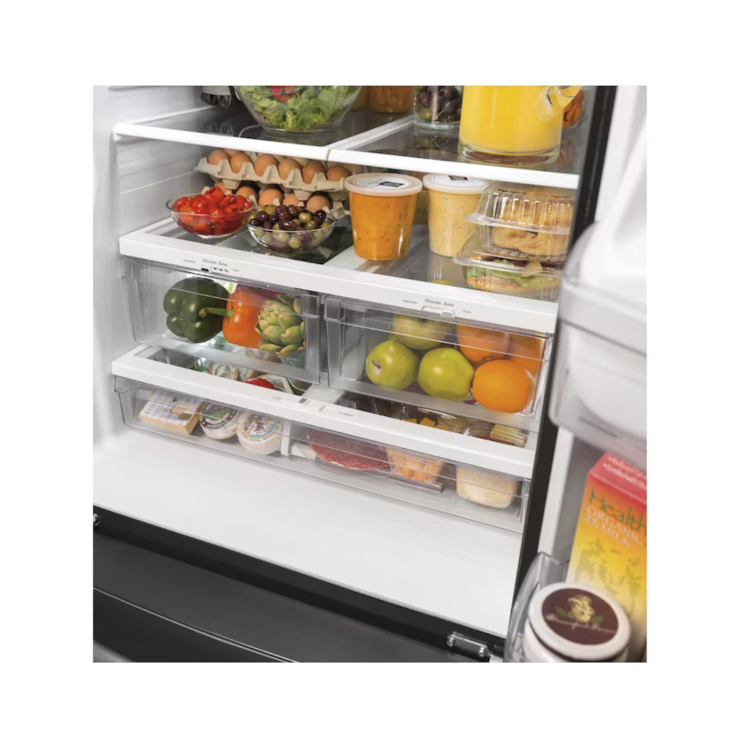 GE 24.8-cu ft French Door Refrigerator with Ice Maker and Water dispenser (Stainless Steel) ENERGY STAR "GNE25JYKFS"