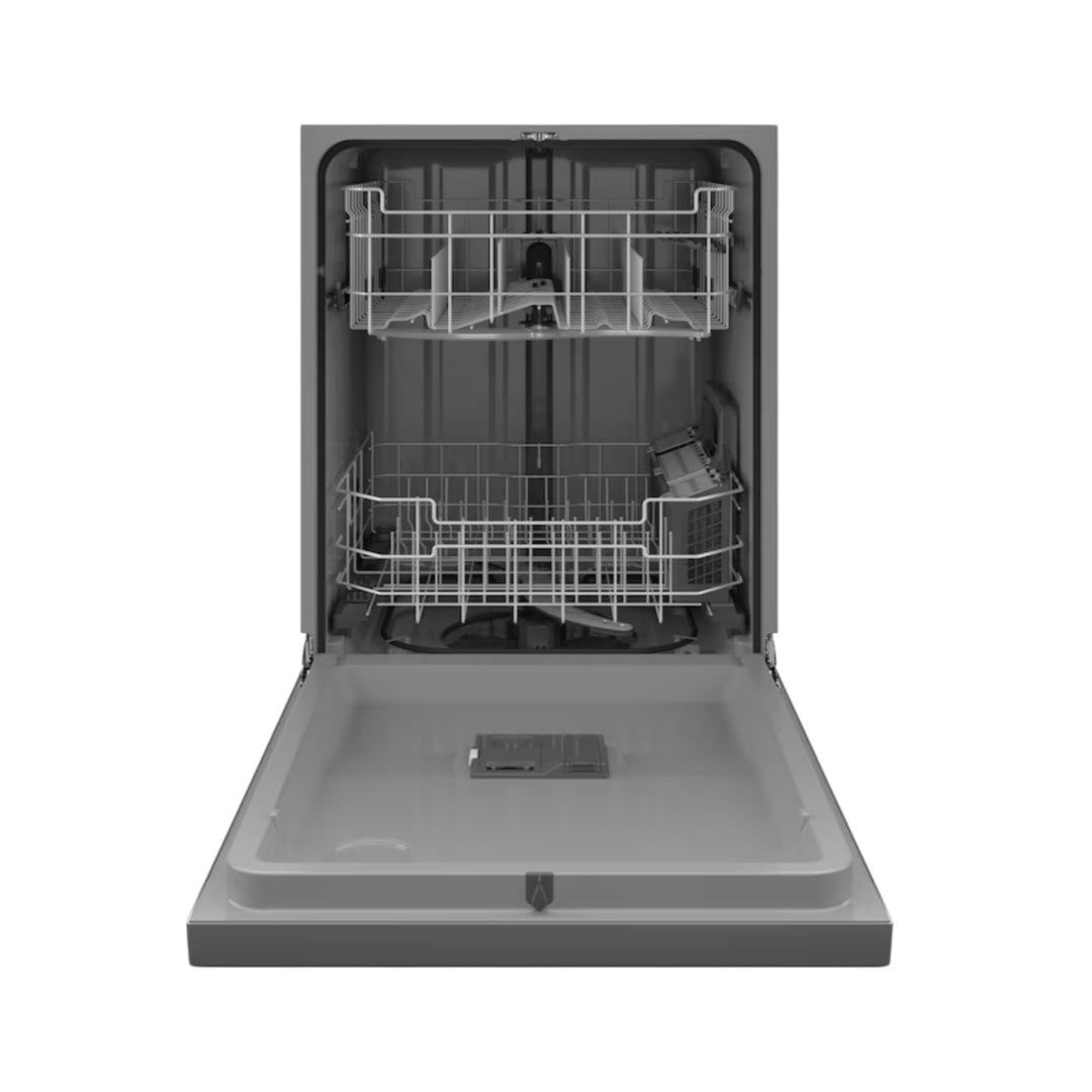 GE Dry Boost 24-in Front Control Built-In Dishwasher (Stainless Steel) ENERGY STAR, 52-dBA Standard Sound Level "GDF550PSRSS"